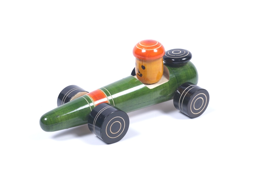 Handcrafted Wooden Channapatna wooden Toy Car in Green