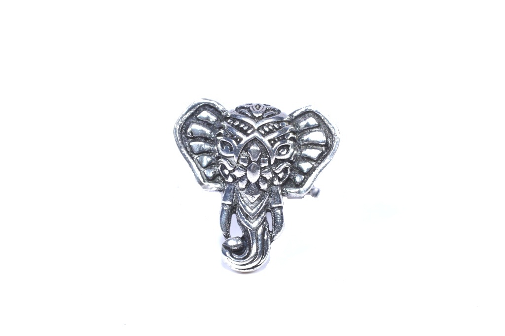 Metal Elephant Ring Silver
