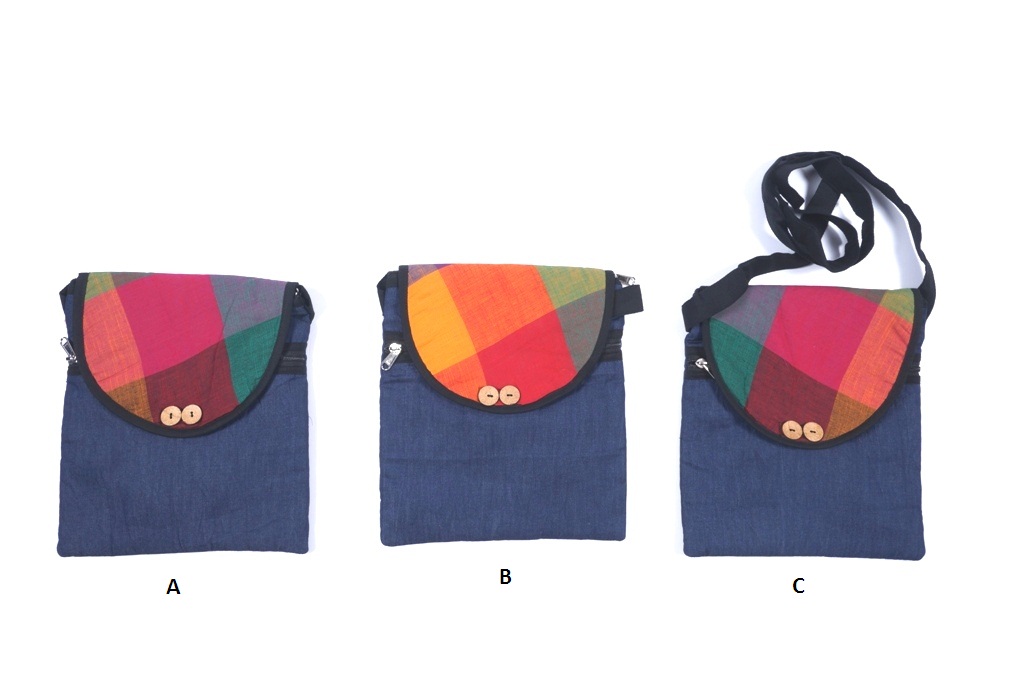 Trendy Madras Checks Flap Corossbody Sling