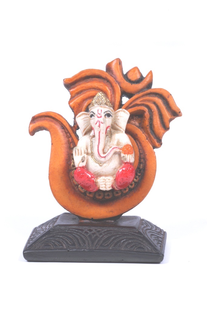 OM GANESHA IDOL - SMALL YELLOW