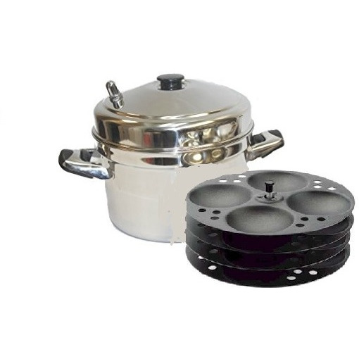 Tabakh Stainless Steel Idli Cooker With 5-Racks Non-Stick Idly Stand Tabakh Stainless Steel Idli Cooker With 5-Racks Non-Stick Idly Stand