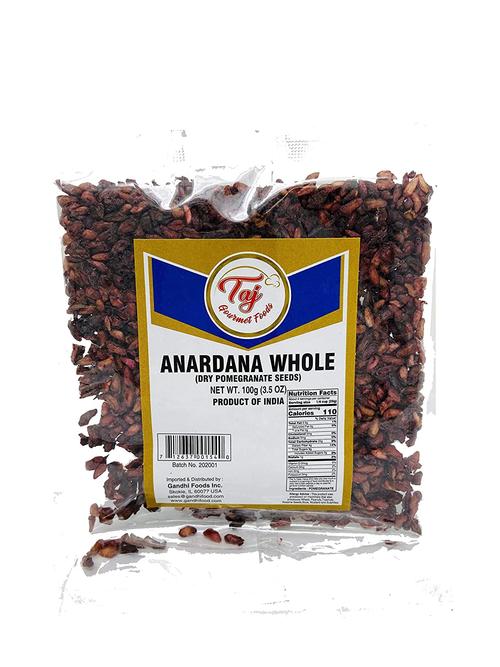 TAJ Anardana Whole Seeds (Pomegrante), 3.5oz (100g)