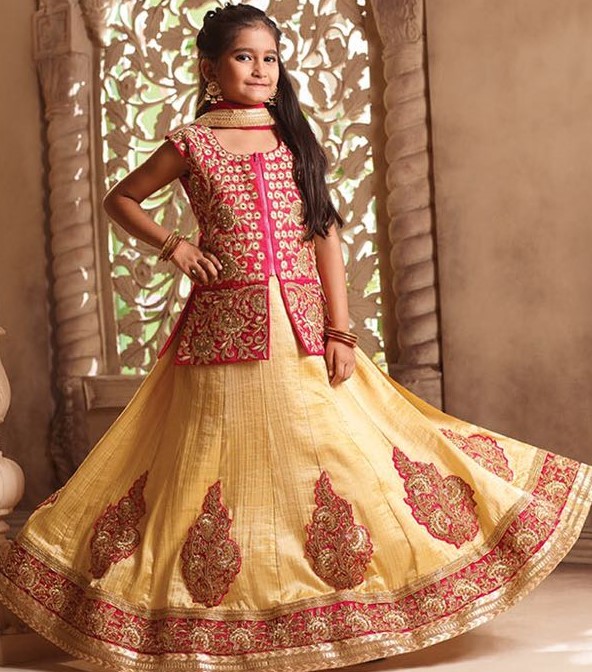 Magnificent Lehenga Choli Girl Semi Stitched For 13 to 16 Year-anthinhphatland.vn