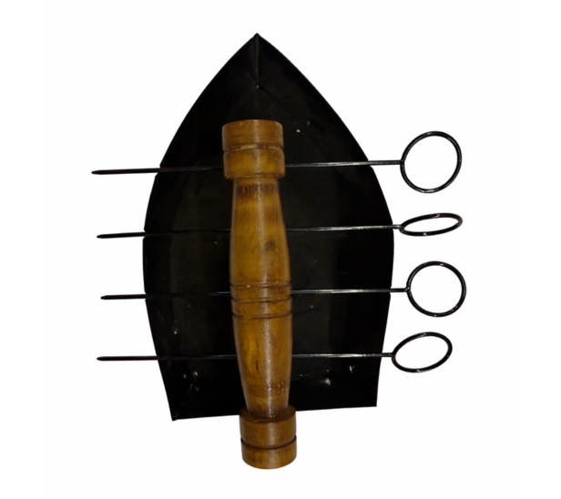 Tandoor Skewer Holder with Wooden Handle (Tabletop Barbecue)
