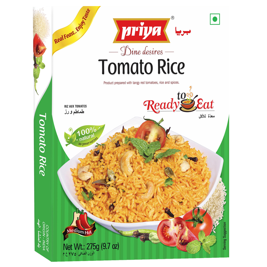 Priya Ready to Eat Tomato Rice - 275g (9.7oz)