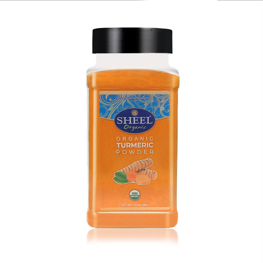 Sheel Organic Turmeric Powder (High Curcumin Content) Net Wt: 10 oz/ 284g