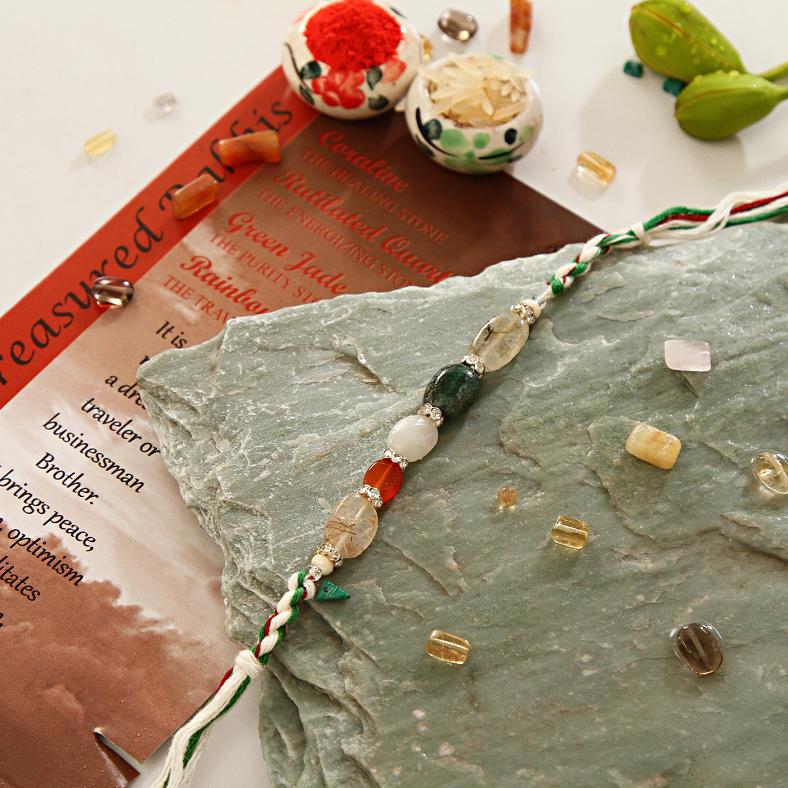 Coraline & Jade Beautiful Stone Rakhi