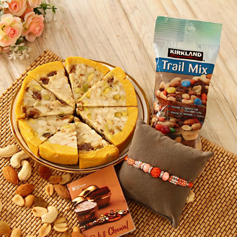 Rakhi w/ Healthy Trail Mix & Sweets