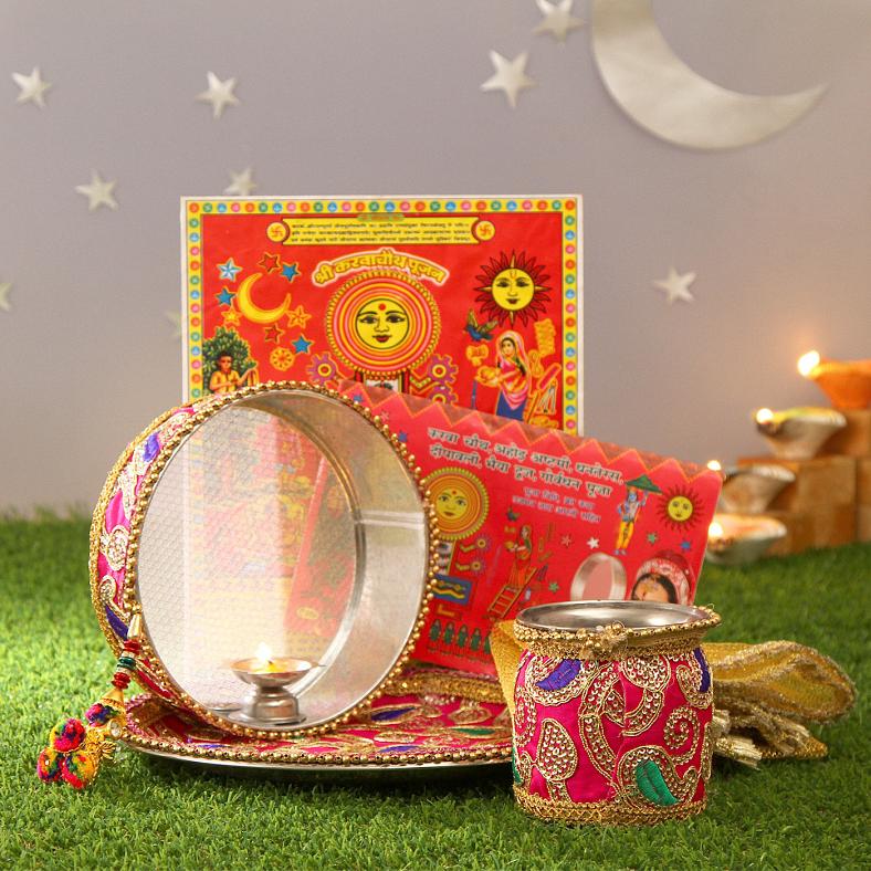Exclusive Karwa Chauth Pooja Thali Set