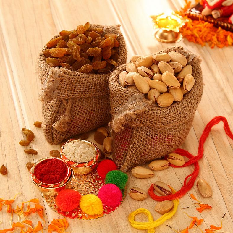 Assorted Dry Fruits w/ Bhaidooj Tikka Thali