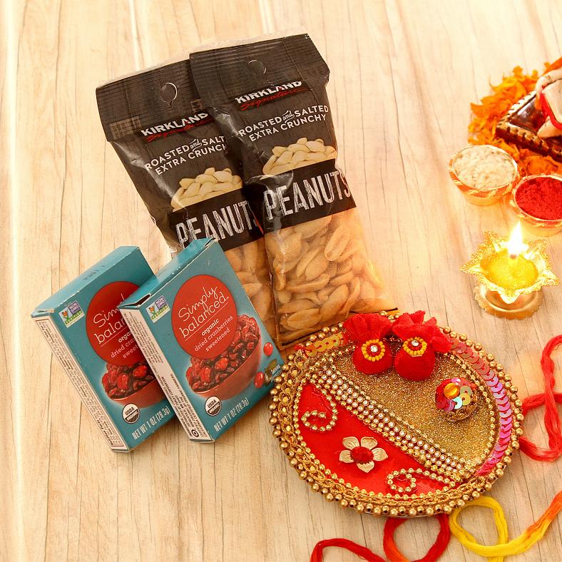 Bhaidooj Tikka Thali w/  Dried Cranberries & Peanuts