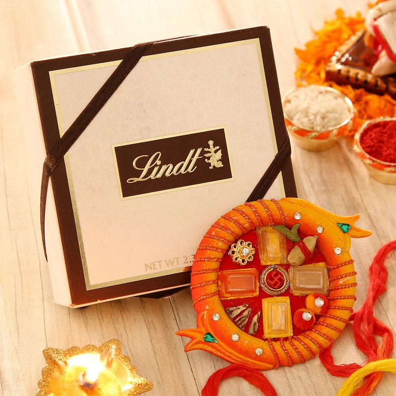 Lindt Chocolate Box &  Bhaidooj Tikka Gift Set