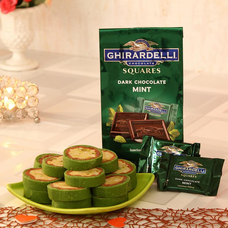 Ghirardelli Mint Dark Chocolate w/ 450 Gms Kaju Pista Cassata