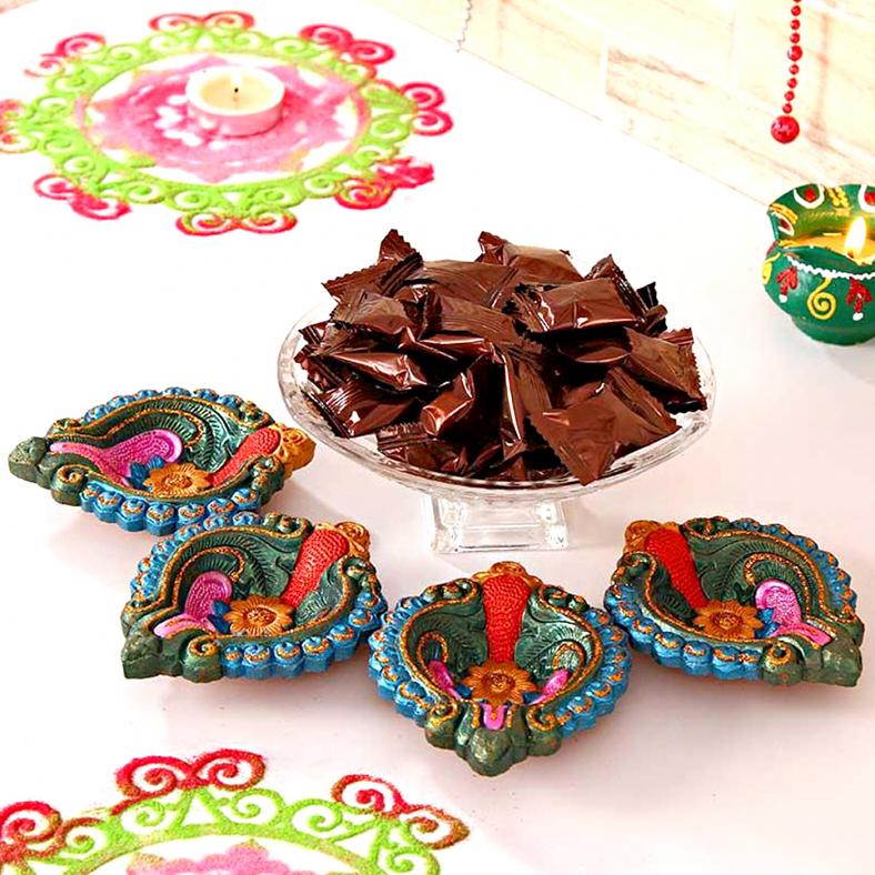 Multicolored Clay Diyas w/ Espresso Candy Pack