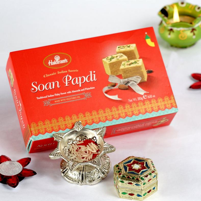 Beautiful Bhaidooj Tikka w/ Karachi Halwa