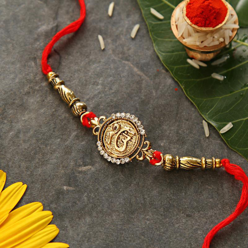 Ik Onkar Antique Rakhi for Brother