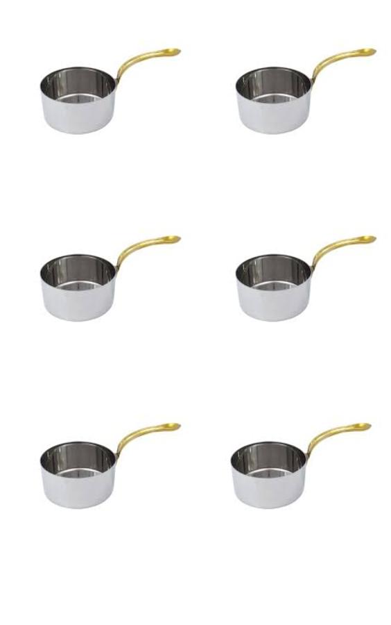 Stainless Steel Mini Saucepan Serving Dish (Plain) - 2 Sizes - 5.5" / 6.5" Stainless Steel Mini Saucepan Serving Dish (Plain) - 2 Sizes - 5.5" / 6.5"
