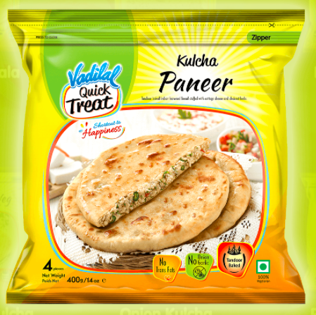 Vadilal Kulcha Paneer - (400g / 14oz / 4pcs)
