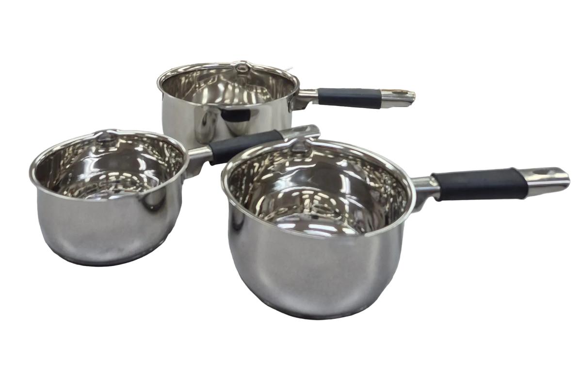 Vinod Stainless Steel Milkpan 3 Pcs Set 