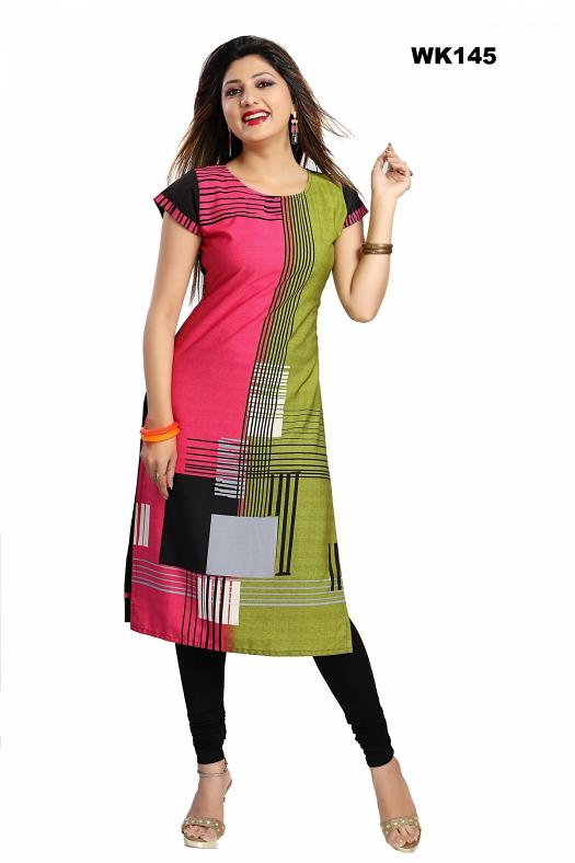 Fancy Fabric Digital Print Party Wear Kurti buy online -