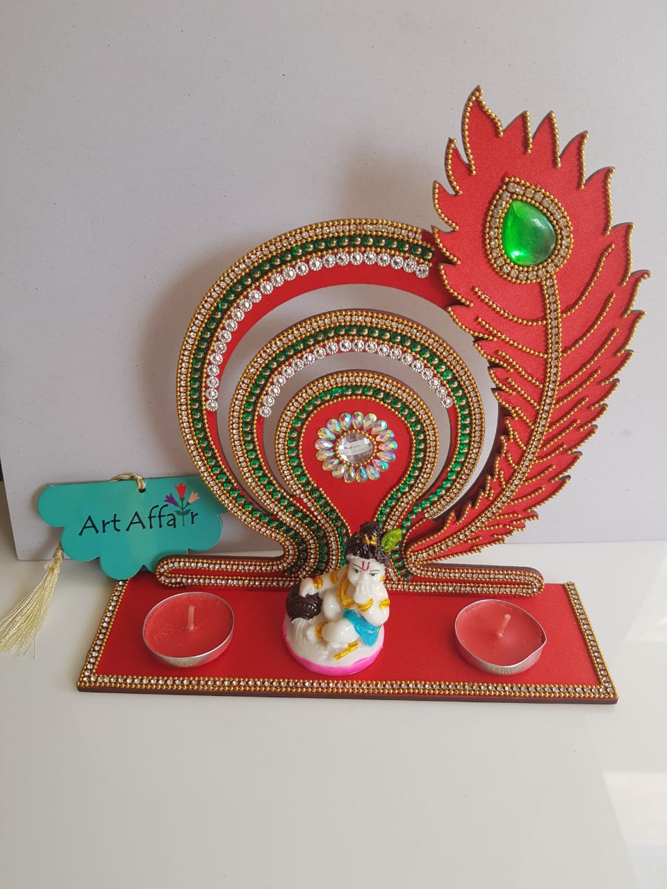Ganesh Diya Holder w/ Embellishments