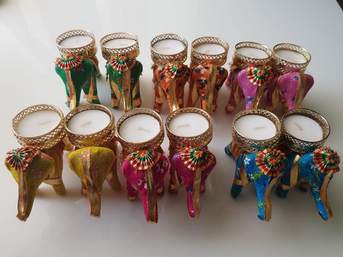 Elephant diya holder