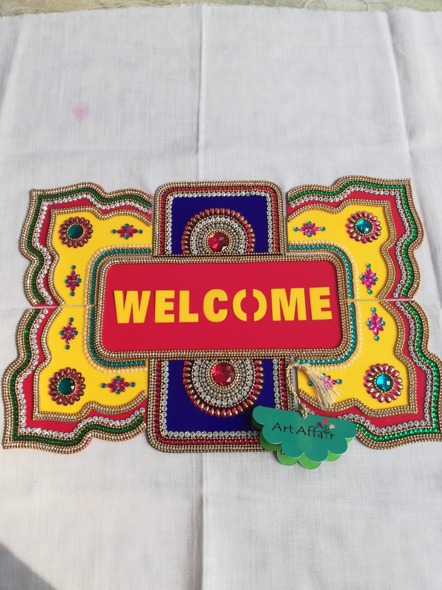 Wall or floor decor welcome design