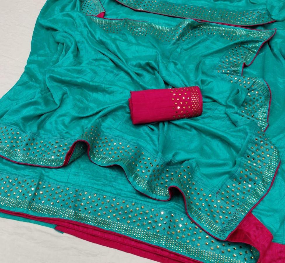 Chiffon Saree with Contrast Unstitched Blouse