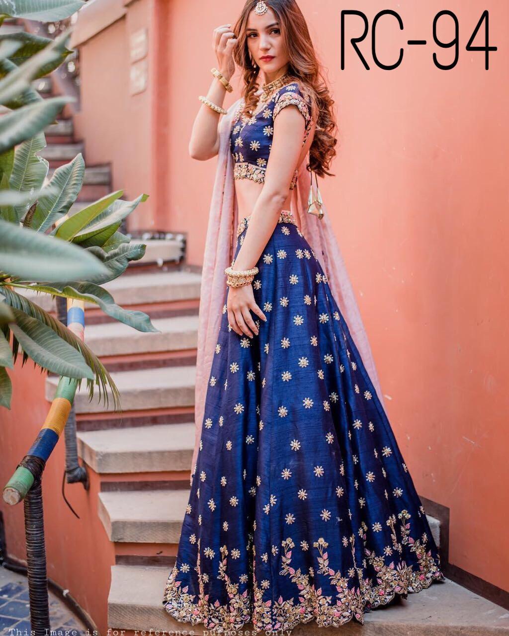 Bangalory Silk Lehenga Choli - Semi-Stitched 