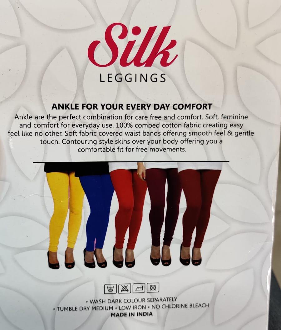 Silk Leggings 100% Cotton Combined L - XL #52916