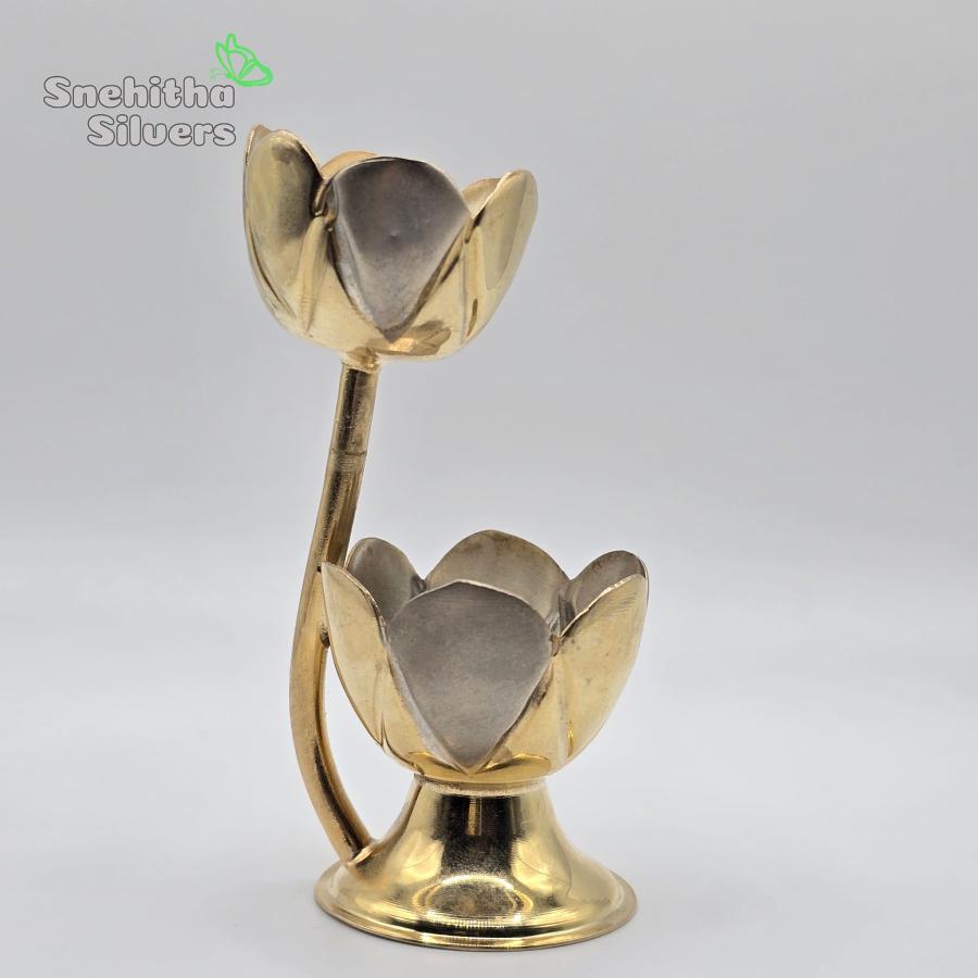 Silver Gift-Pasupu kukum bowl with stand/Lily Stand/Housewarming Gifts/Pooj