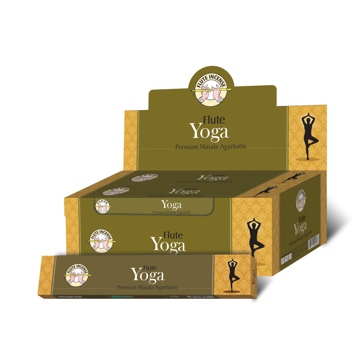 Flute Brand Premium Masala - Yoga Incense Sticks - 12 Packs/Box Flute Brand Premium Masala - Yoga Incense Sticks - 12 Packs/Box