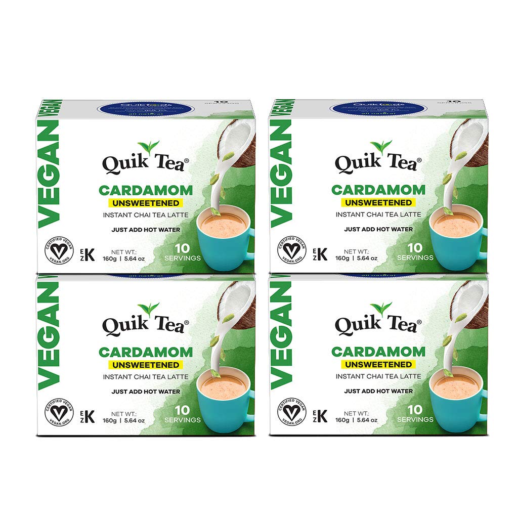 QuikTea Vegan Unsweetened Cardamom Chai Tea Latte - 40 Count QuikTea Vegan Unsweetened Cardamom Chai Tea Latte - 40 Count