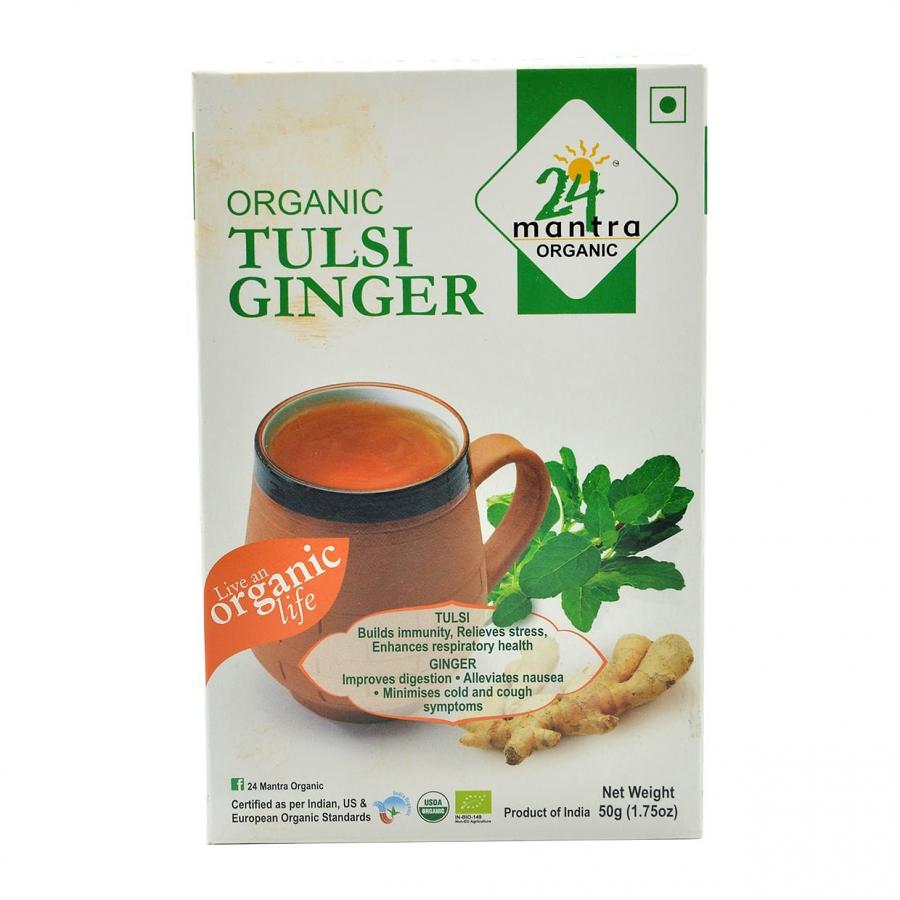 24 Mantra Organic Tulsi Ginger - 50 gms