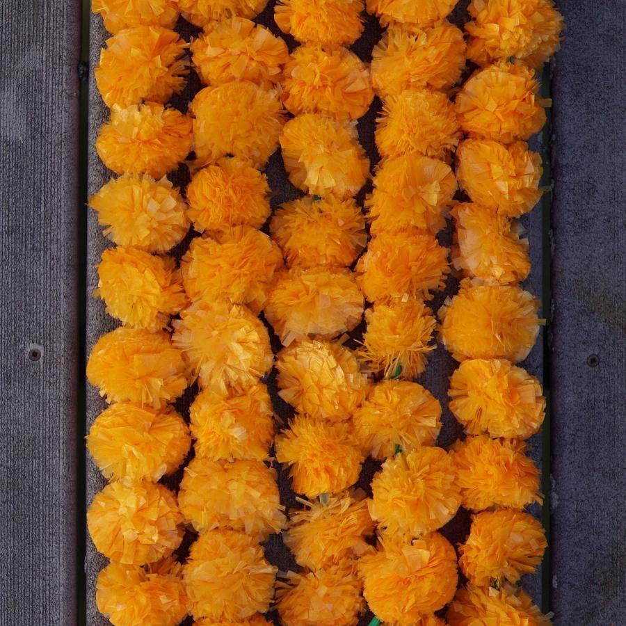 5 PC - 4.5 feet Indian Orange Marigold Garland for wedding/party decoration 5 PC - 4.5 feet Indian Orange Marigold Garland for wedding/party decoration