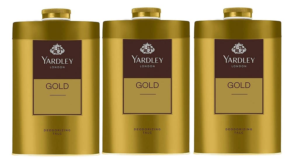 Yardley London Gold Talcum Powder - 250Grm-808oz Deodorizing Talc for Women/Men -Pack of 3 Yardley London Gold Talcum Powder - 250Grm-808oz Deodorizing Talc for Women/Men -Pack of 3