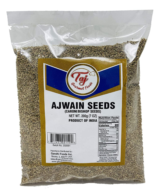 TAJ Premium Indian Ajwain Seeds (Carom Seeds, Seeds) 42955 Buy Online USA