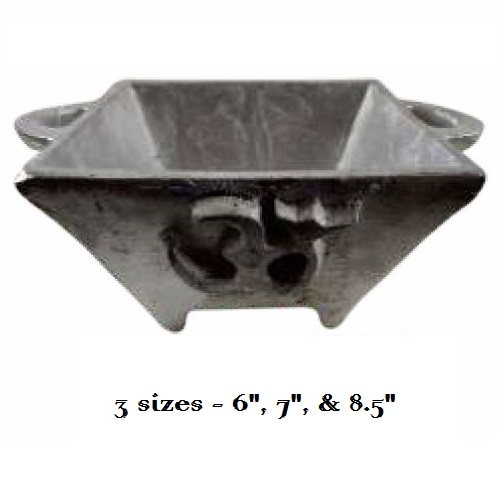 Aluminum Hawan Kund (हवन कुंड) for Pooja / Yagna Agni Hotra - 3 Sizes