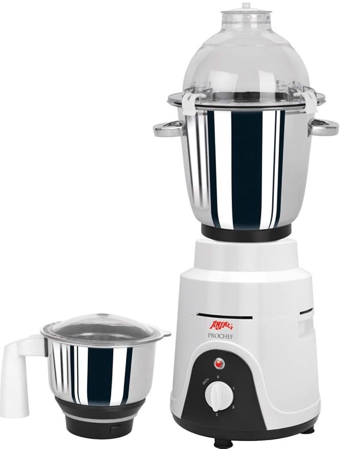 Anjali PROCHEF Heavy Duty Mixer Grinder w/ Powerful Motor 1200Watt & 2 Jars Anjali PROCHEF Heavy Duty Mixer Grinder w/ Powerful Motor 1200Watt & 2 Jars