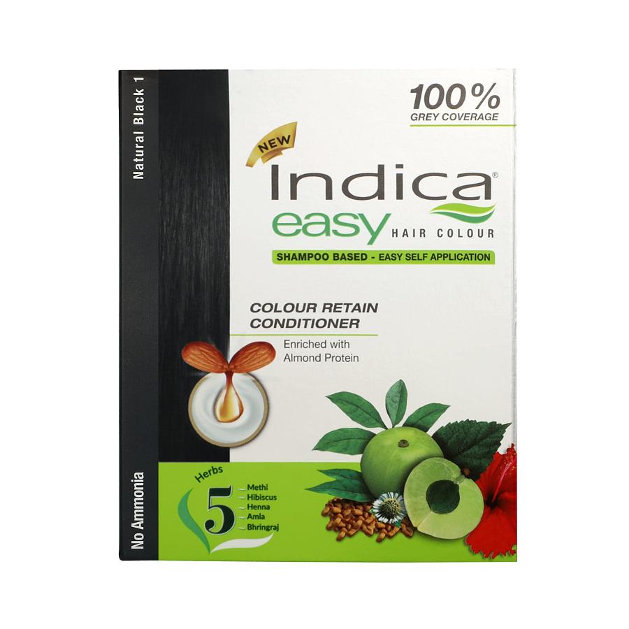 Indica Easy Hair Color Natural Black 1 32.5 gms