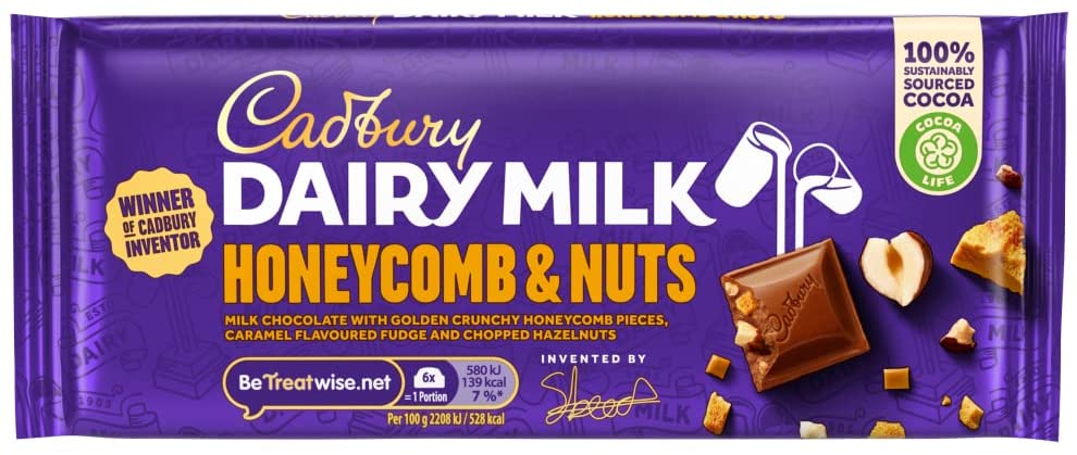 Cadbury Dairymilk Honeycomb & Nuts 105gm x 19