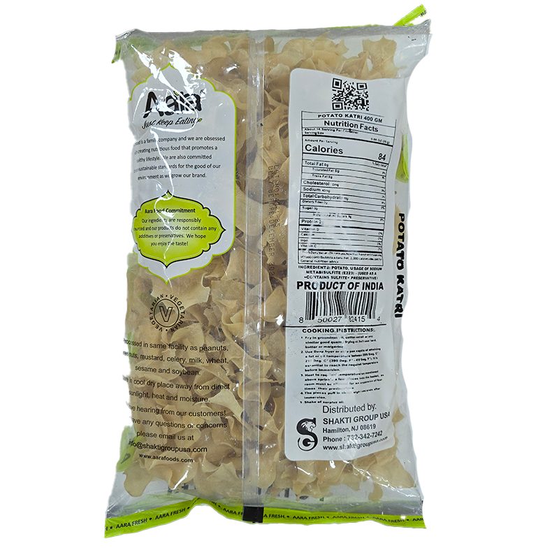 Aara Potato Katari (Chips) Raw Ready to Fry - 14oz