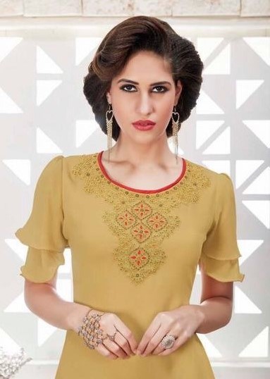 georgette short frock design