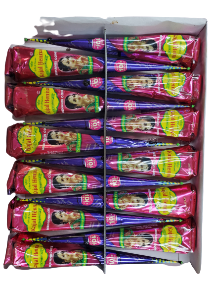 3 x Rajasthan's Mehandi Kajal Organic Henna Cones Temporary Tatoo Body Art Ink