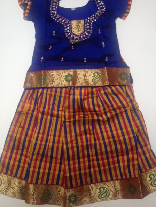 Colorful Artsilk Pattu Pavada, 10 & 11 Year Old Girls - 50% OFF Colorful Artsilk Pattu Pavada, 10 & 11 Year Old Girls - 50% OFF