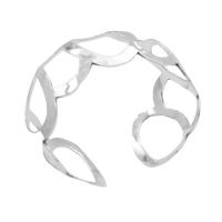 Sterling Silver 92.5 Round Rings Cuff Bracelet Silver w/ Stamped 92.5 