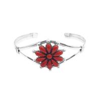 BR128 Birthday Gift For Mom Sophisticate Gift Sterling 925 Floral Coral BR128 Birthday Gift For Mom Sophisticate Gift Sterling 925 Floral Coral