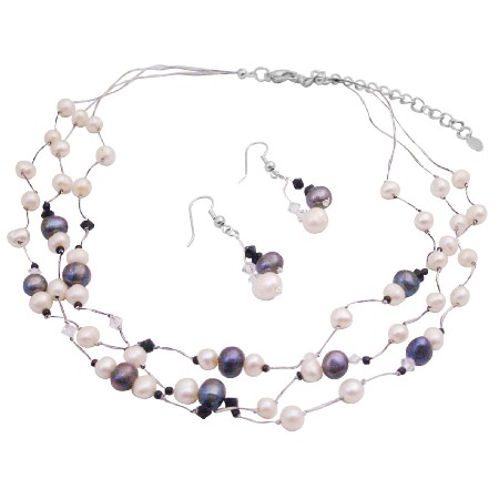 Inexpensive Bridesmaid Gift Black Ivory Combo Stunning Jewelry Set Inexpensive Bridesmaid Gift Black Ivory Combo Stunning Jewelry Set