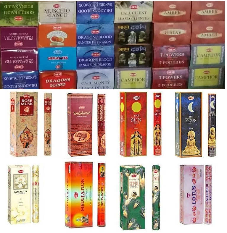 Bulk 24 Boxes Hem Incense Sticks - Assorted - 120 Incense x 24 boxes Bulk 24 Boxes Hem Incense Sticks - Assorted - 120 Incense x 24 boxes