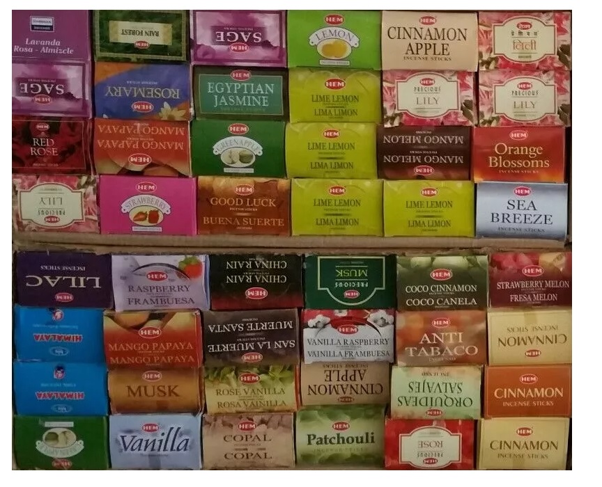 Bulk 48 Boxes Hem Incense Sticks - Assorted - 120 Incense x 48 boxes Bulk 48 Boxes Hem Incense Sticks - Assorted - 120 Incense x 48 boxes